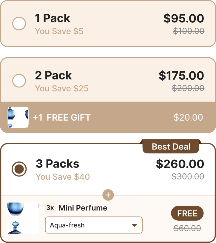 Free Gift widget preview